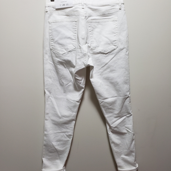Loft Curvy Skinny Fit White Ankle Length Slim Pockets NWT - Picture 2 of 7